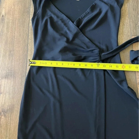 Zara Women Wrap Dress Cap Sleeve Black Size M - Picture 8 of 13